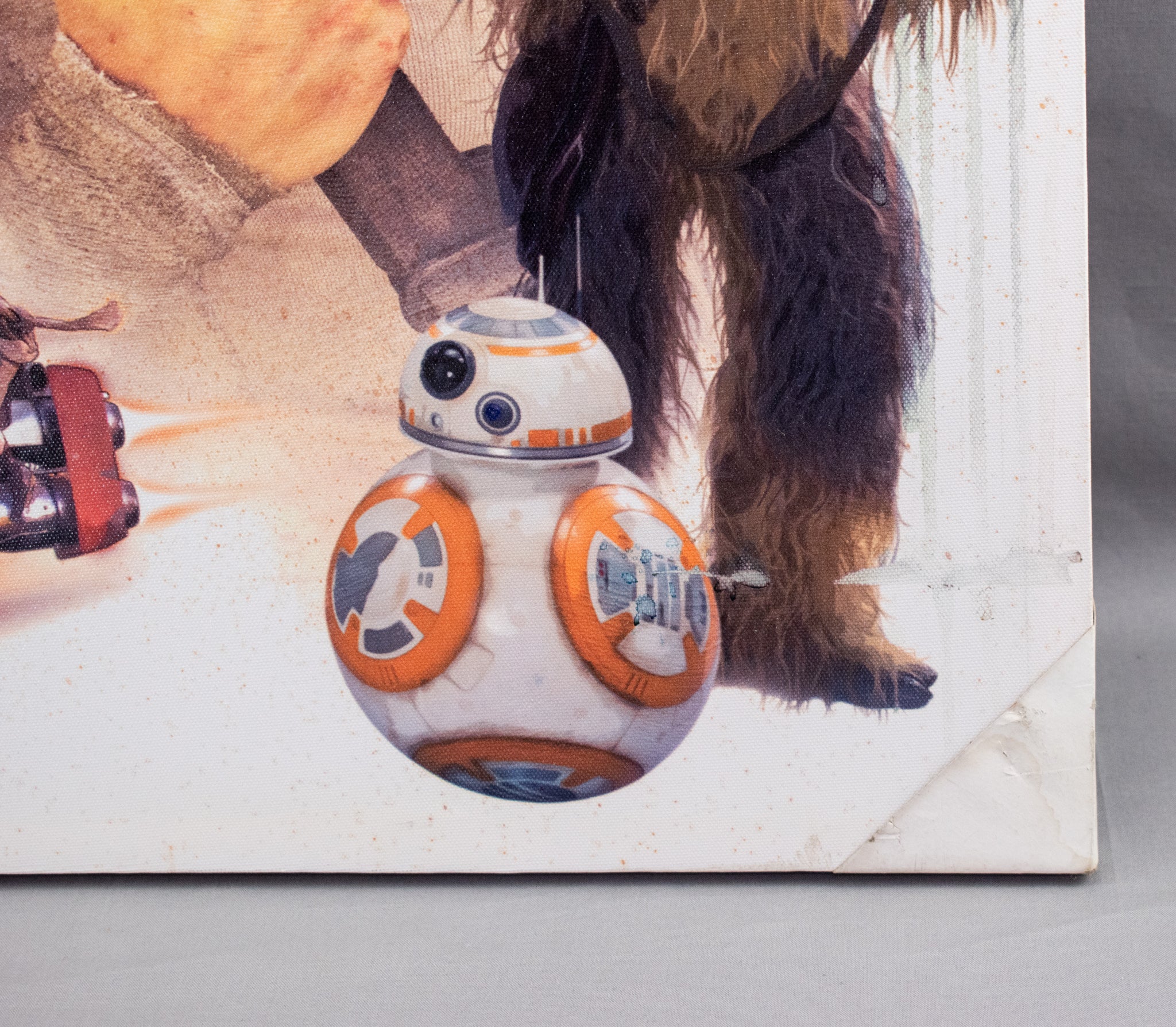 STAR WARS The Force Awakens Heroes Artwork on Canvas White Framed Used 12x16