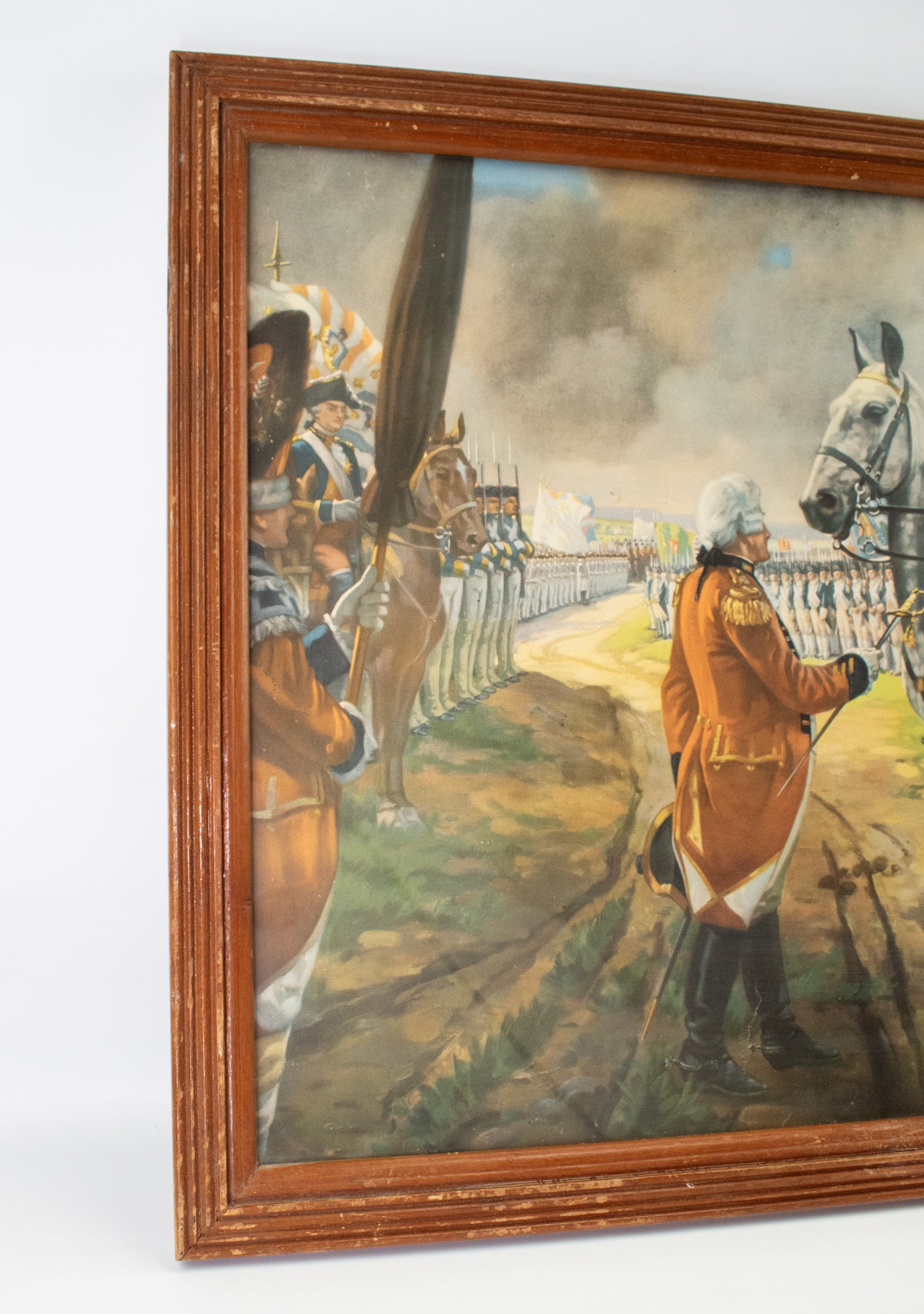 Cornwallis Surrenders to Washington at Yorktown by Hy Hintermeister 1897-1972 Framed