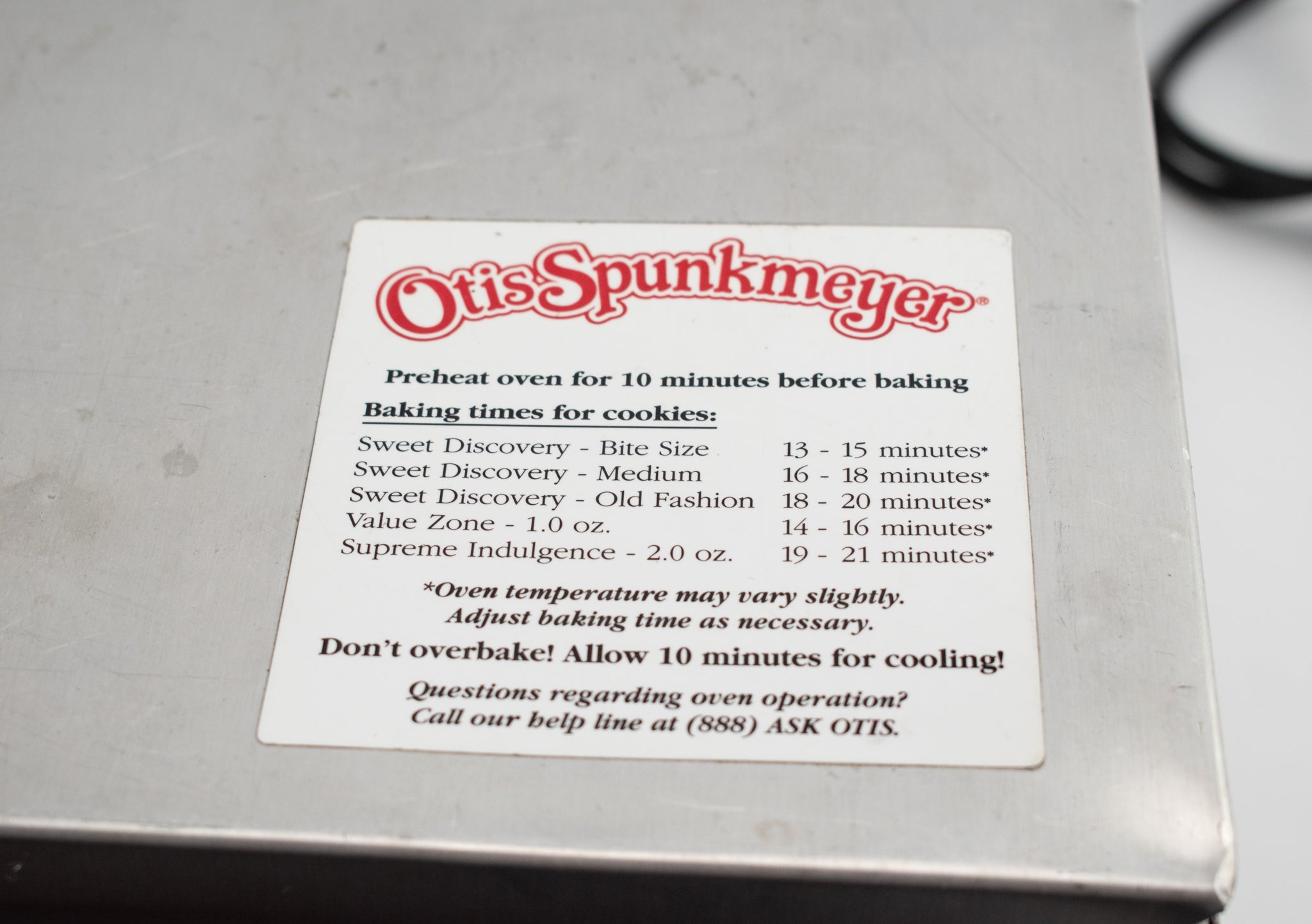 Otis Spunkmeyer Gotta Get Some Cookie Oven No Tray 19x9x19in Used Commercial Baker