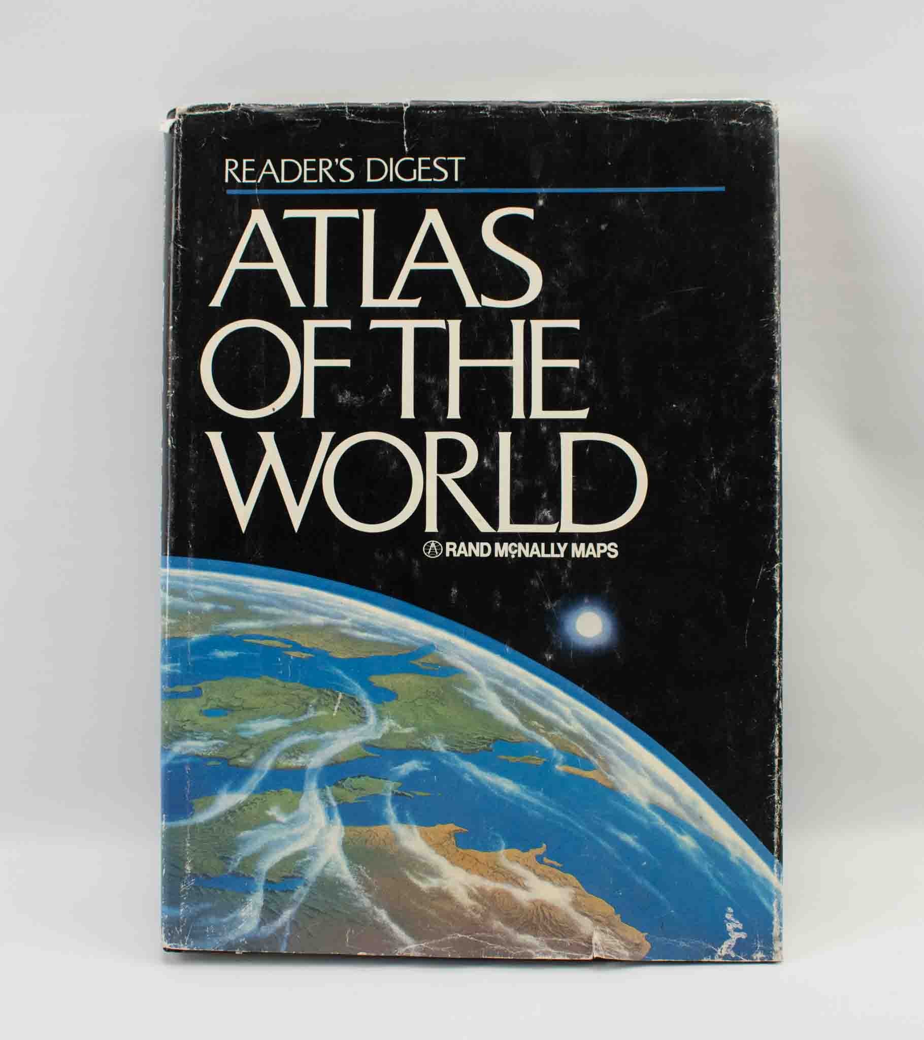 Atlas of the World Rand Mcnally Maps Hardcover Book Readers Digest 1989 Large