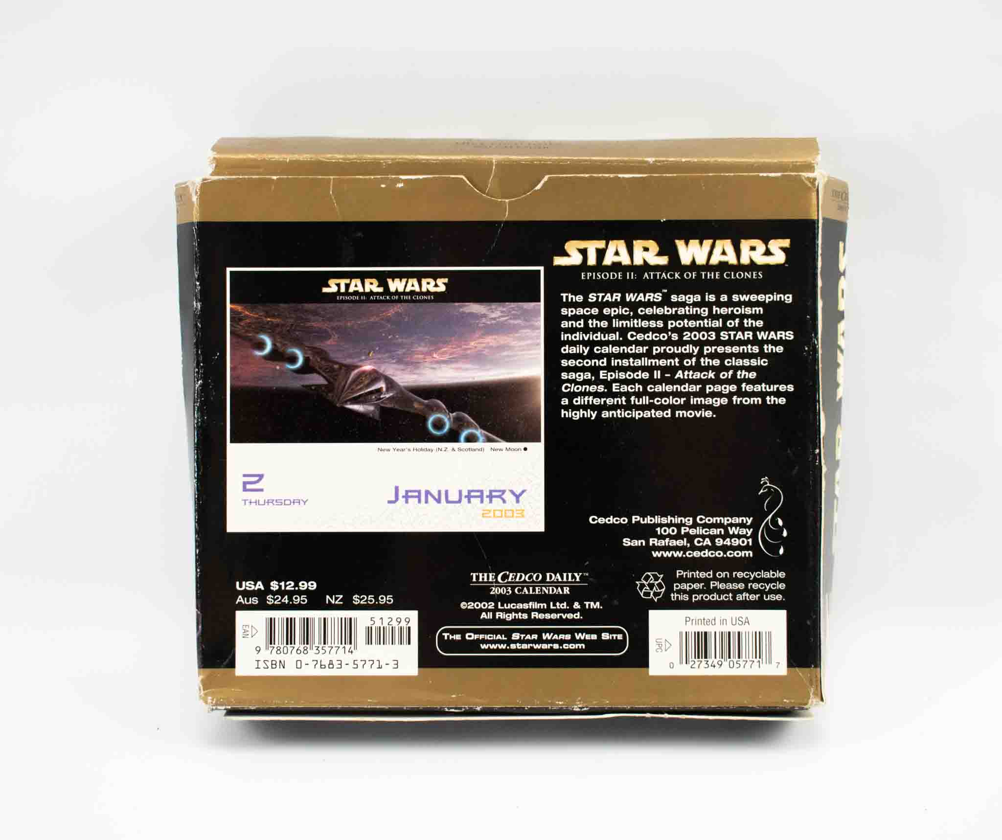 Star Wars Episode 2 Attack of the Clones Full Color Calendar 2003