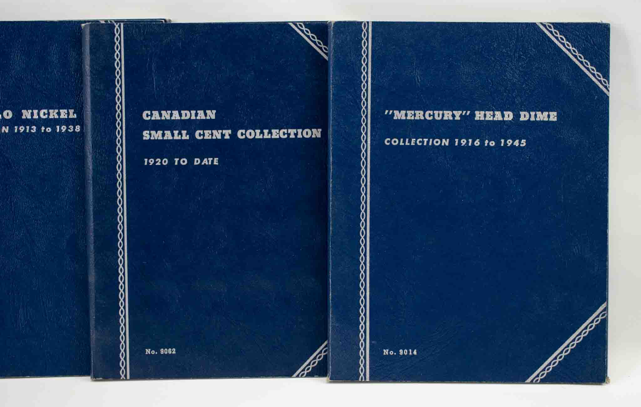 Liberty Standing Coin Collection Books Folder Album Coins Holder Blue Book Set 8x NO Coins