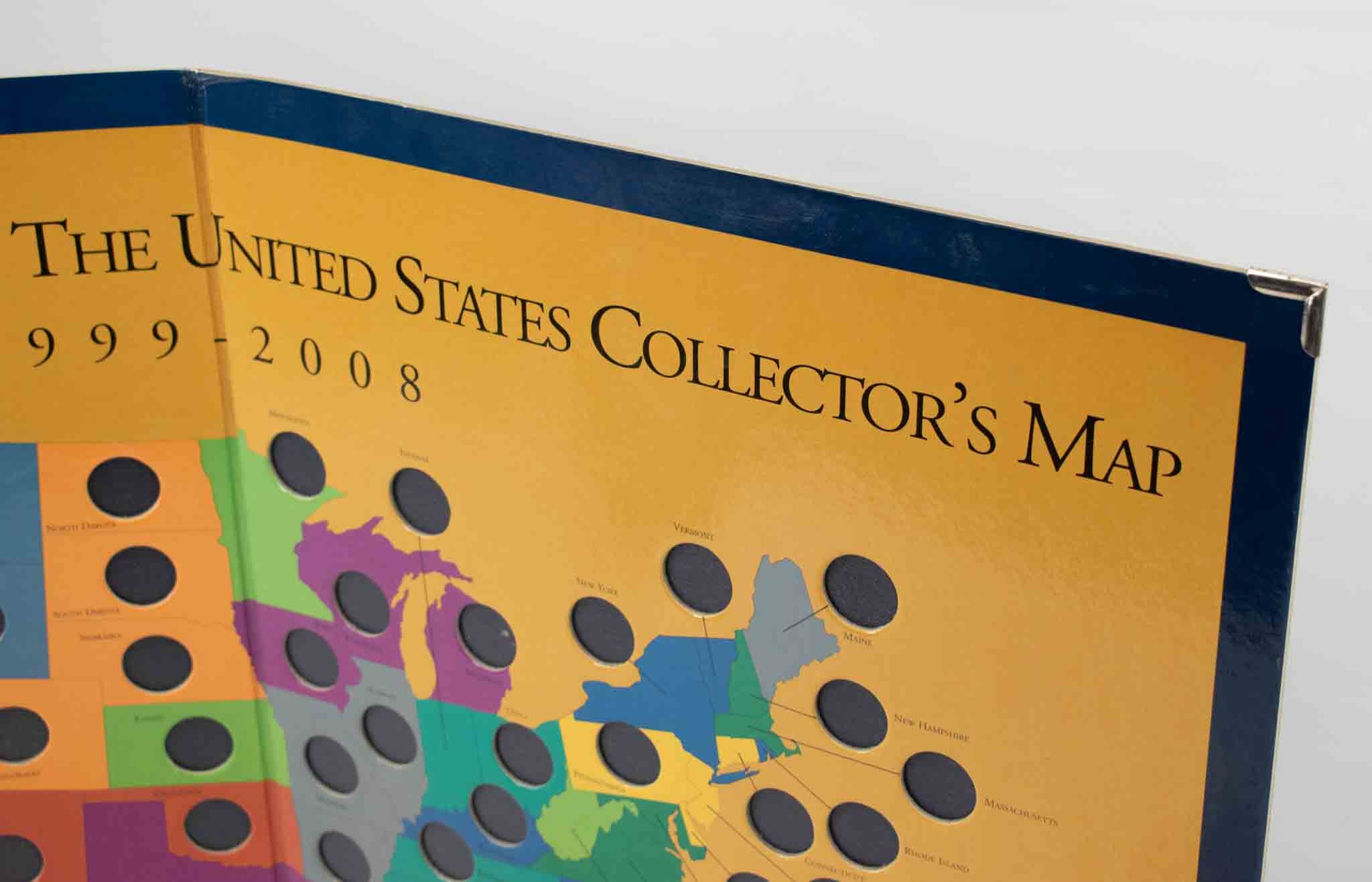 United States Commemorative Statehood Quarters 1999-2008 Map Used With COA