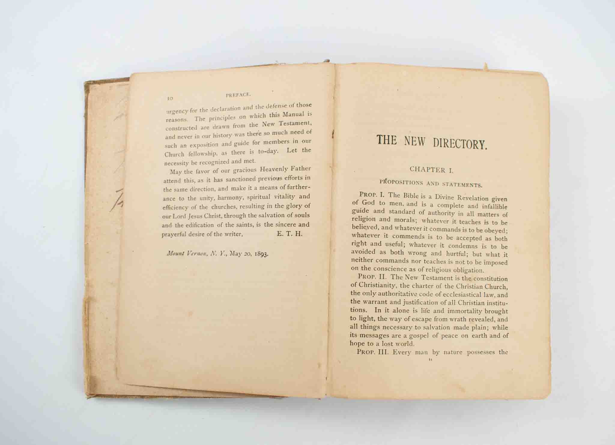 Old Bible Hardcover Bible 1902 Vintage Torn Damaged Brown Christianity Bible Book