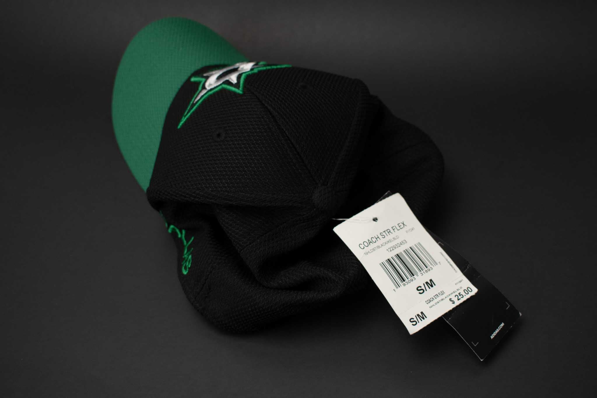 Adidas NHL Dallas Stars Hat Fitted Flex Fit Small Medium Flex Hockey Mens Adult Black