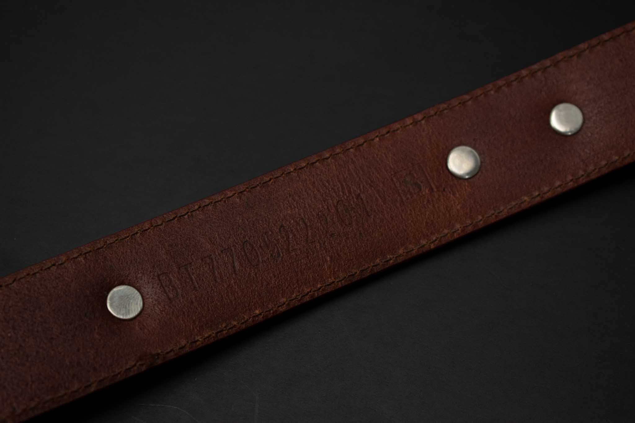 Fossil Leather Belt Brown Female Country Western Farm Style Silver Buckle Medium
