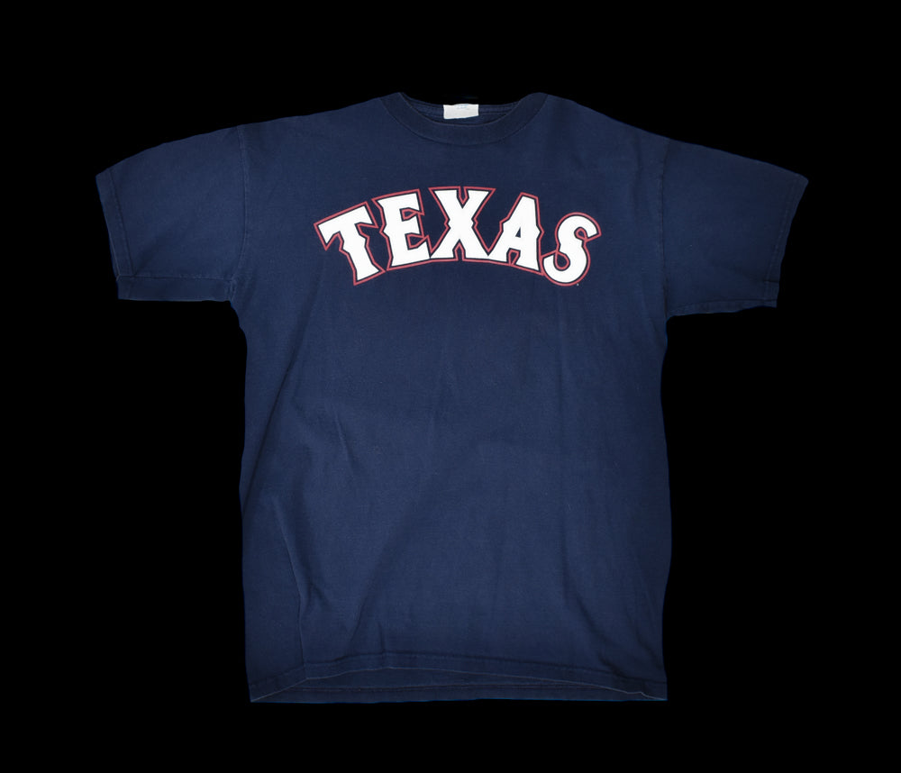 Texas Rangers MLB Baseball T-Shirt X-Large Used YOUTH KIDS Vintage Shirt Blue