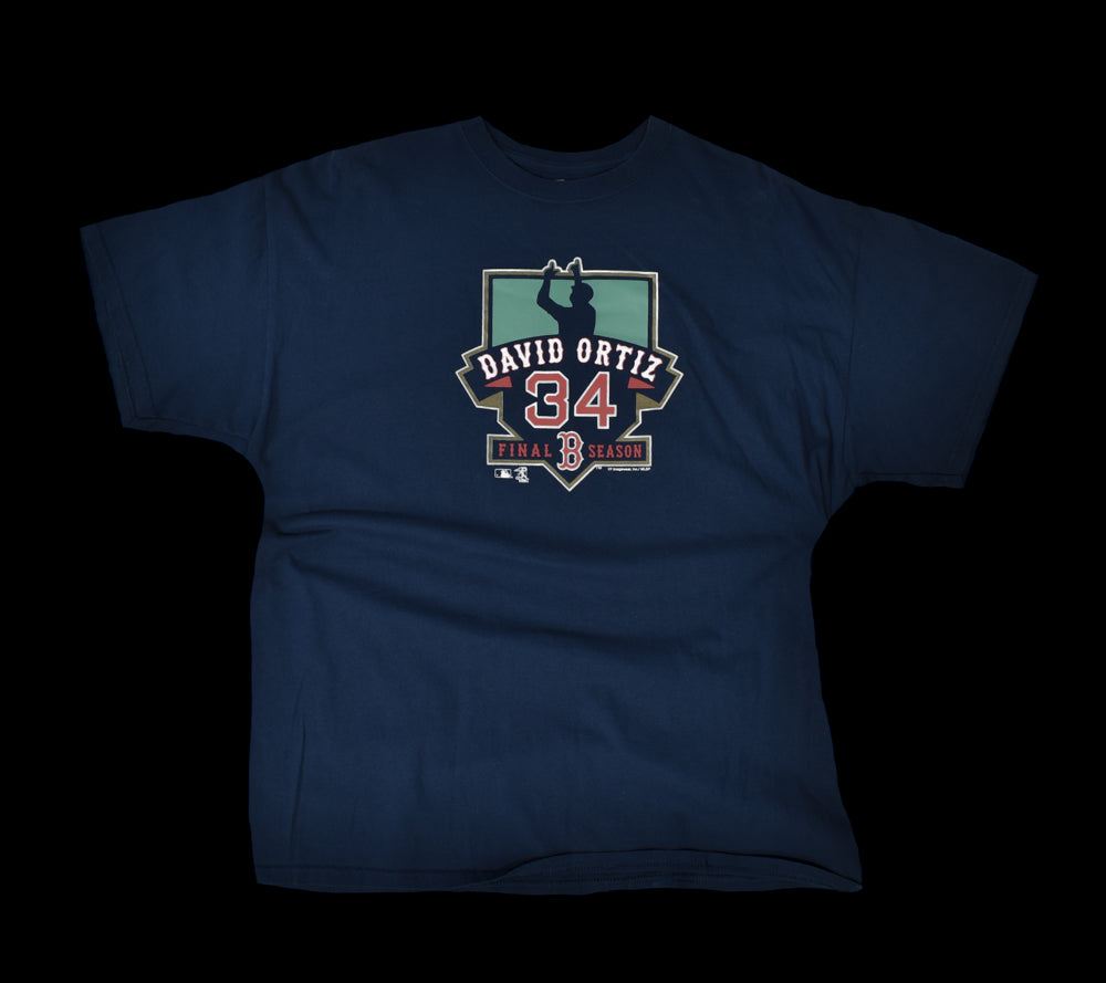 David Ortiz 34 Mens T-Shirt Final Season Boston Red Sox XL Used