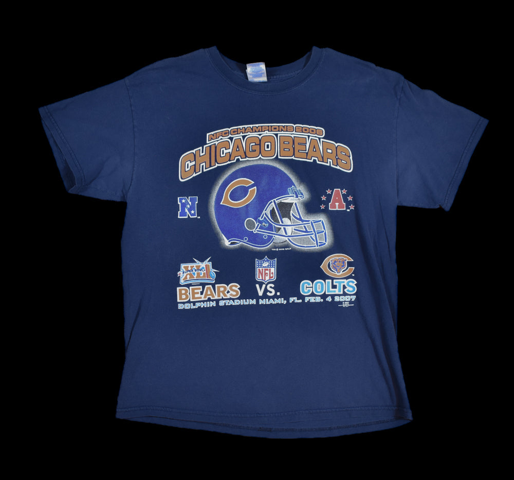 Chicago Bears Football T-Shirt Mens Large NFL champions 2006 Bears USED
