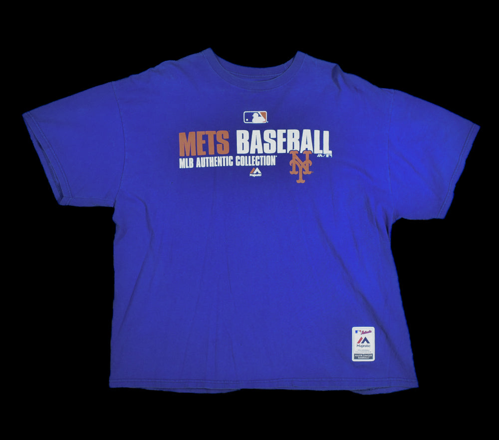 Vintage Baseball MLB Mens Adult T-Shirt New York Mets Majestic