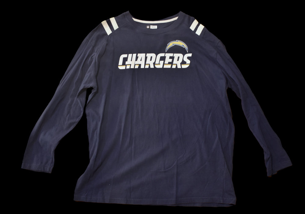 NFL Team Apparel San Diego Chargers 2XL Long Sleeve Blue Shirt Used Adult