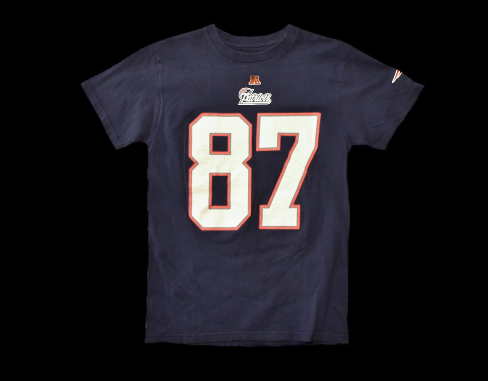 New England Patriots Small T-Shirt 87 Gronkowski Used Authentic Team Apparel
