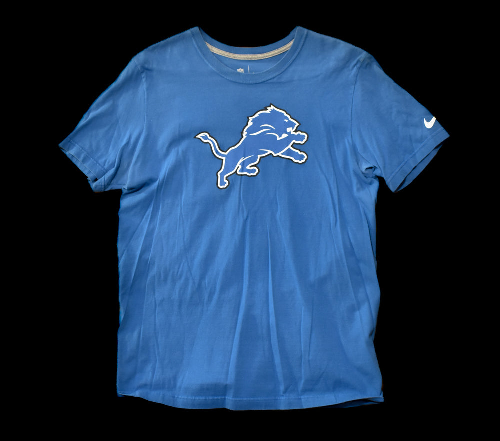 Lions Mens Medium T-Shirt NFL Player Team Apparel Nike Used Johnson 87