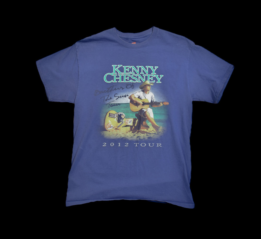 Kenny Chesney 2012 T-Shirt Medium Blue Men's T-Shirt Authentic Concert Shirt