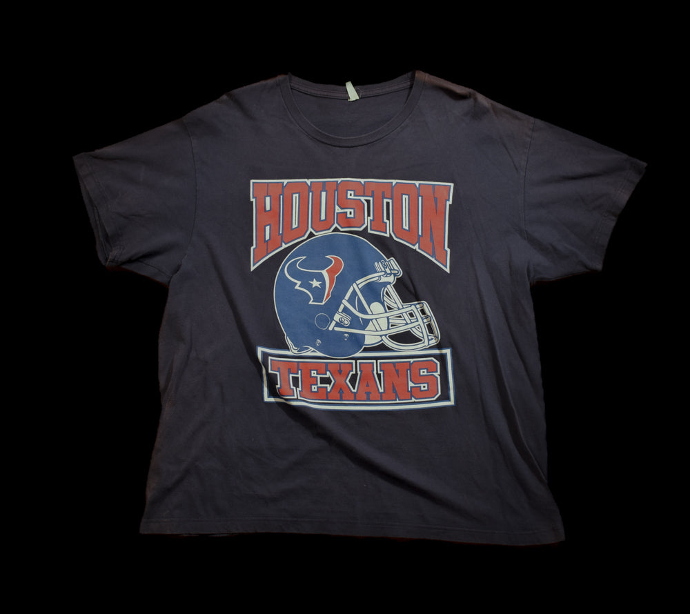 Houston Texans NFL Football Team T-Shirt X-Large Authentic Blue Vintage
