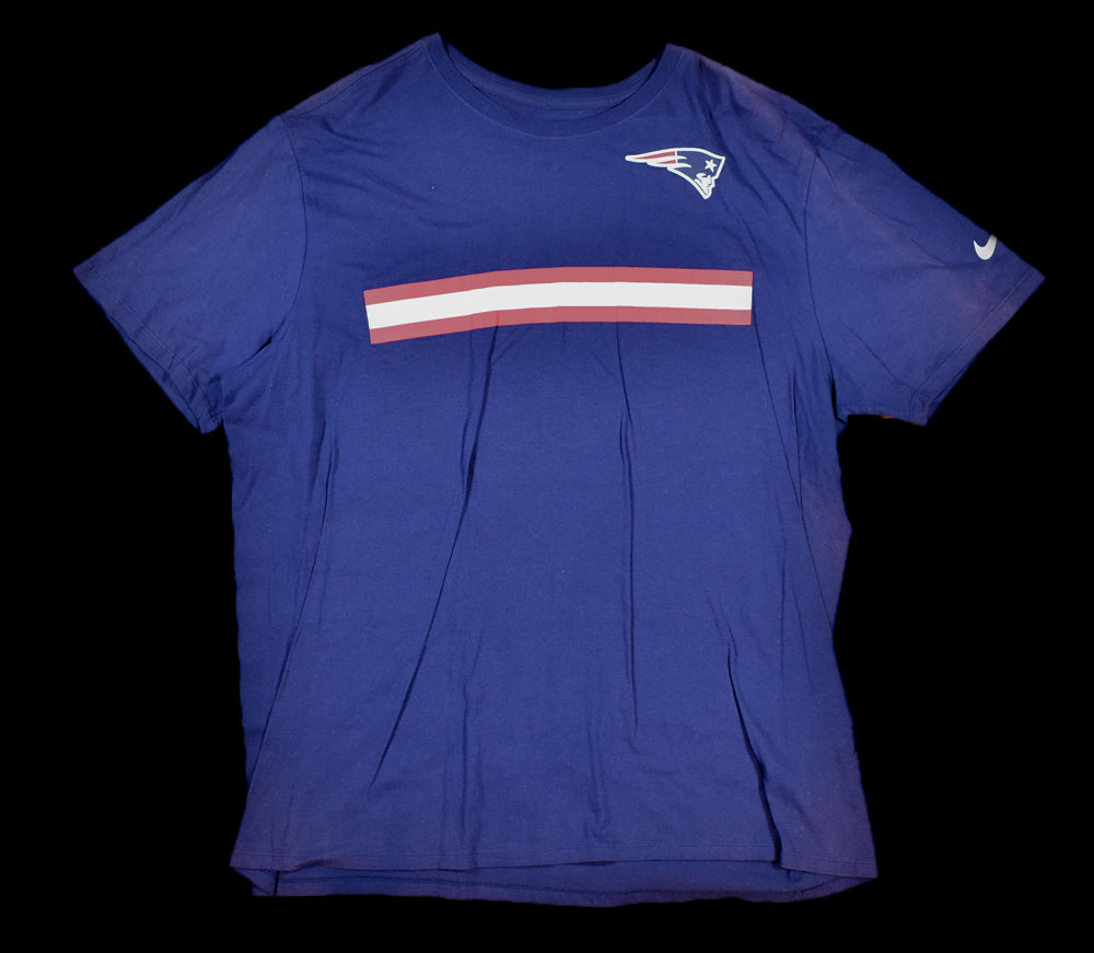 Patriots Mens Used Blue T-Shirt Authentic Branded tee XL NFL NIKE
