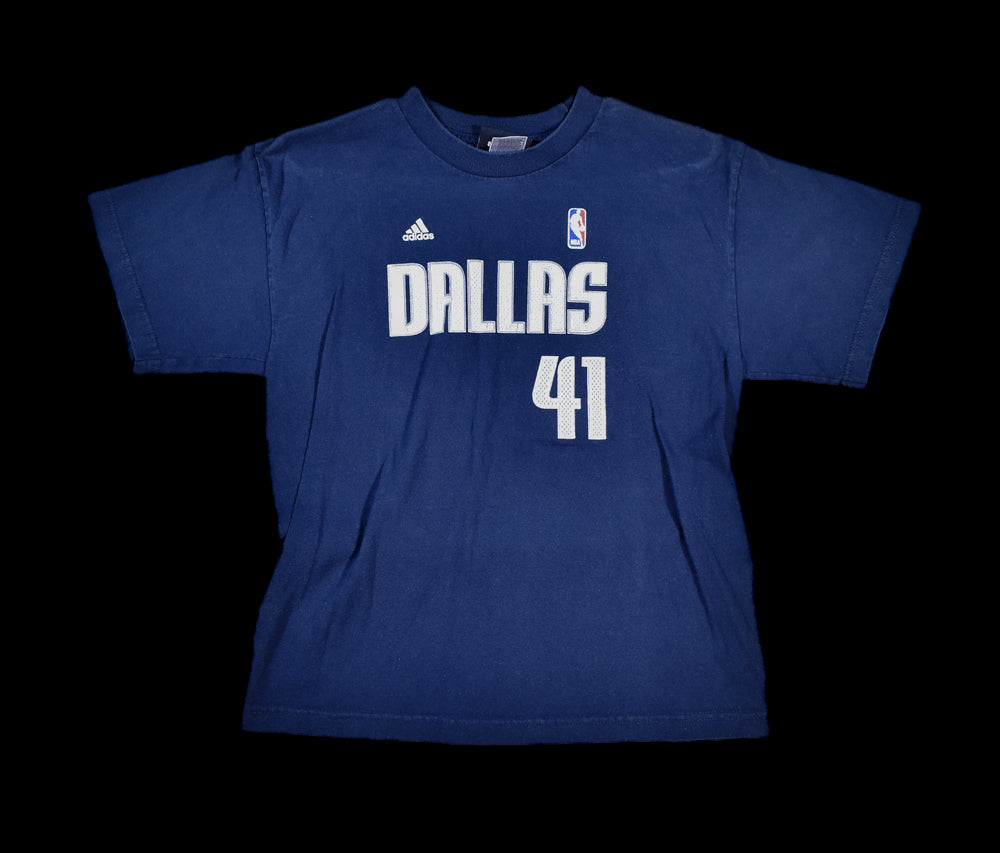 NBA Kids XL T shirt Dallas 41 NBA Tee Authentic Adidas Shirt