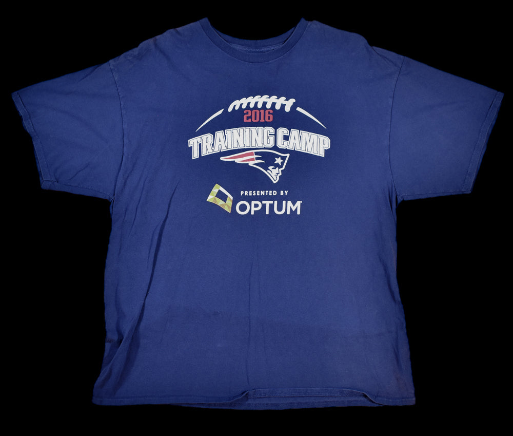 New England Patriots Mens T-Shirt 2016 Training Camp Shirt 2XL Used Adult Short Sleeve