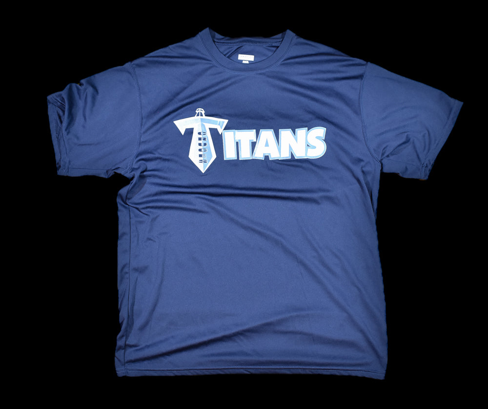 Tennessee Titans Mens T-Shirt Large Junk food brand NFL Football Shirt Blue Tita