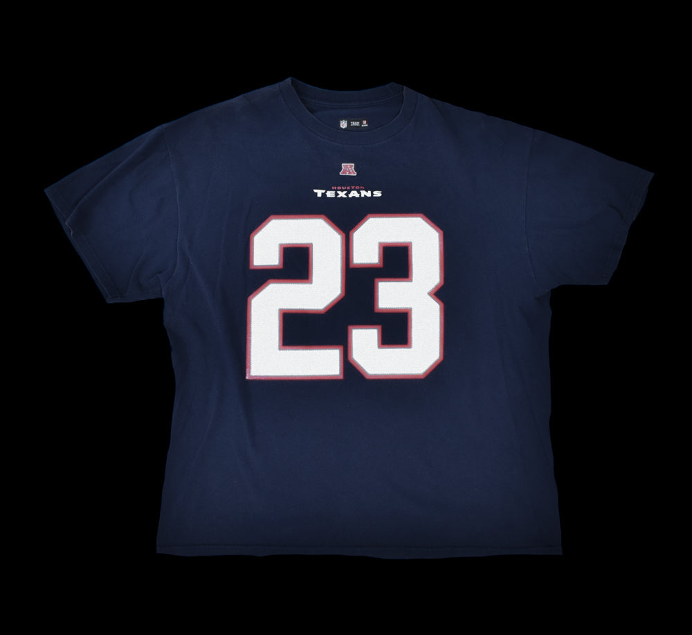 Houston Texans Mens T-Shirt X-Large Used Number 23 team Apparel NFL FOOTBALL
