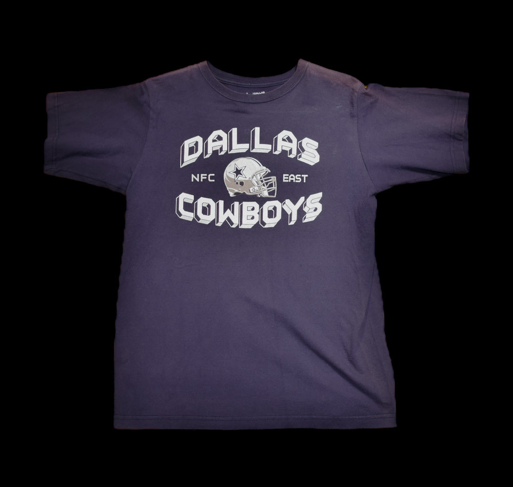 Dallas Cowboys NFL Football T-Shirt X-Large Youth Used Vintage Blue Short Sleeve