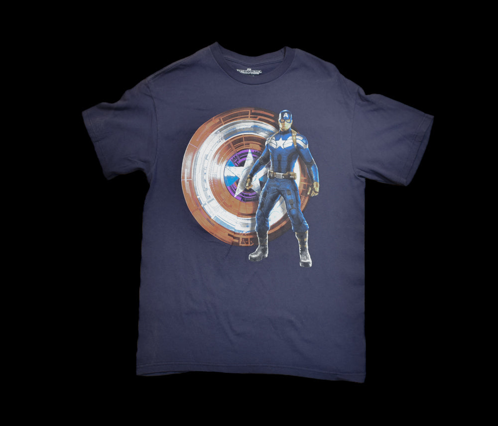 Captain America Men's T-Shirt Medium Marvel Winter Storm Used Authentic