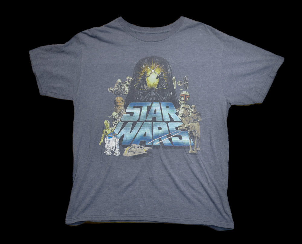Star Wars T-Shirt Large Men's Authentic T-Shirt Used Adult Short Sleeve