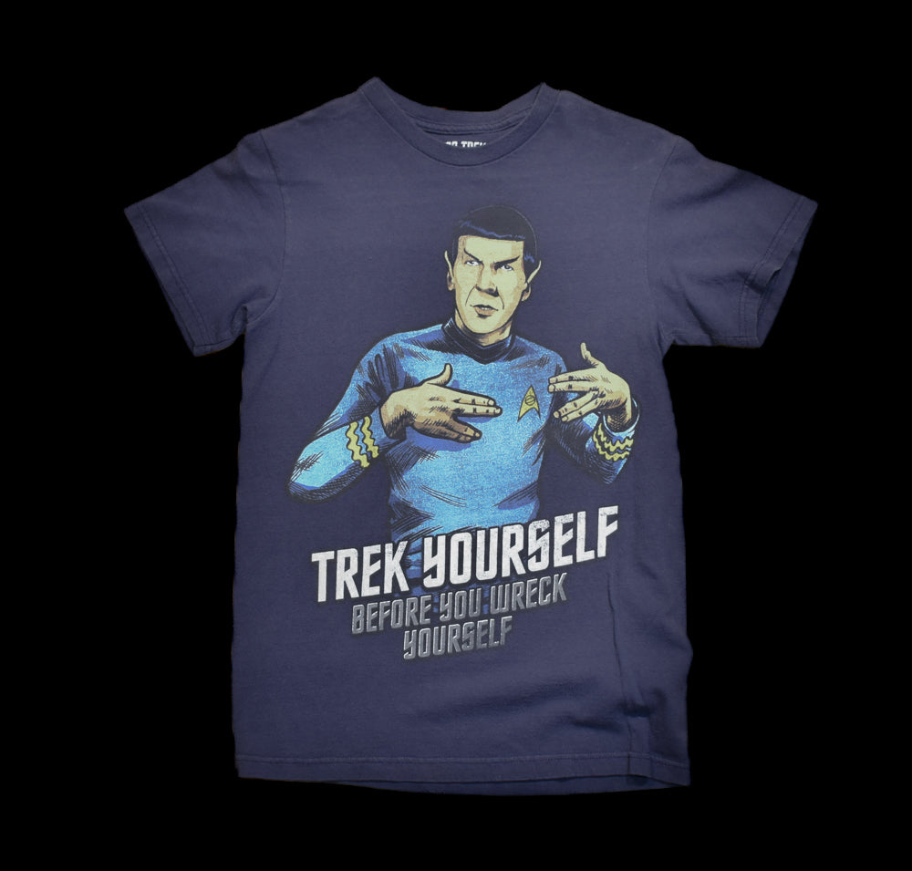 Star Trek T-Shirt Small Trek Your Self Authentic T-Shirt Blue Used Short Sleeve Size Small