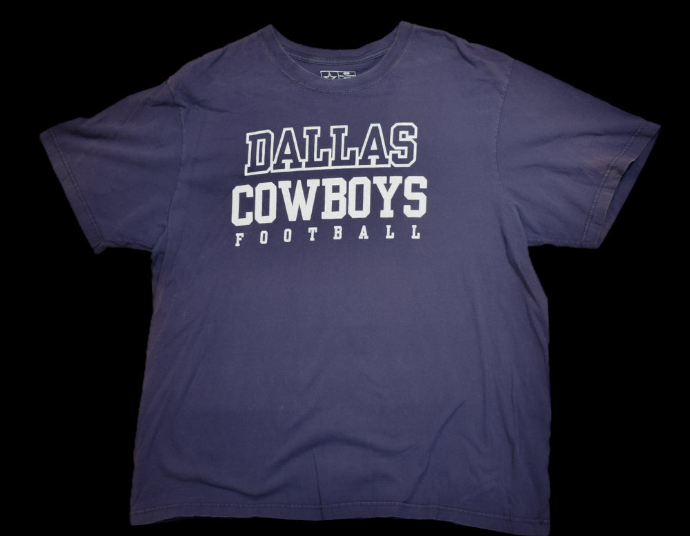 Dallas Cowboys Football T-Shirt 2XL Men's NFL Blue Short Sleeve Adult