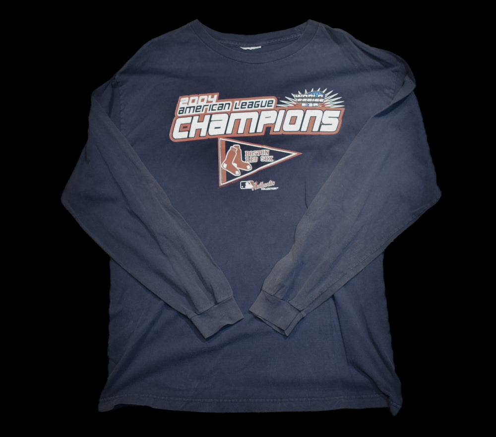 Boston Red Sox World Series Long Sleeve Men's MLB Baseball 2004 Used