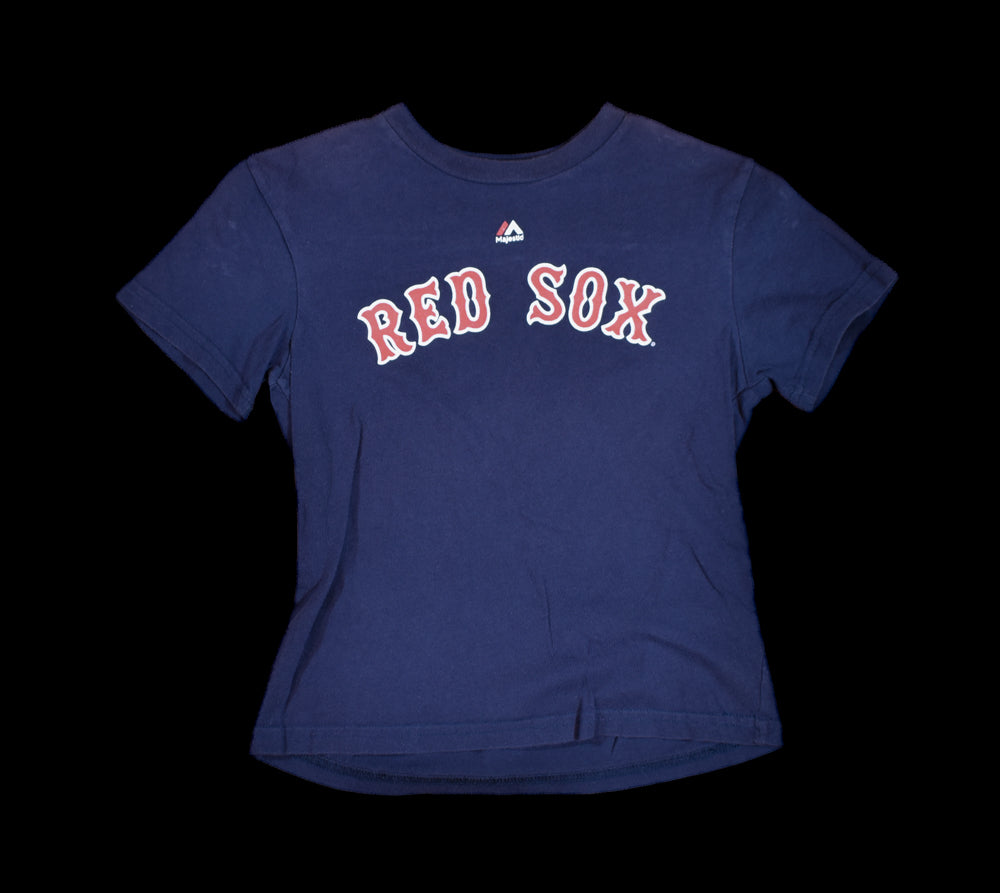 Majestic Small Blue Boston Red Sox Baseball T-Shirt Kids Small Used