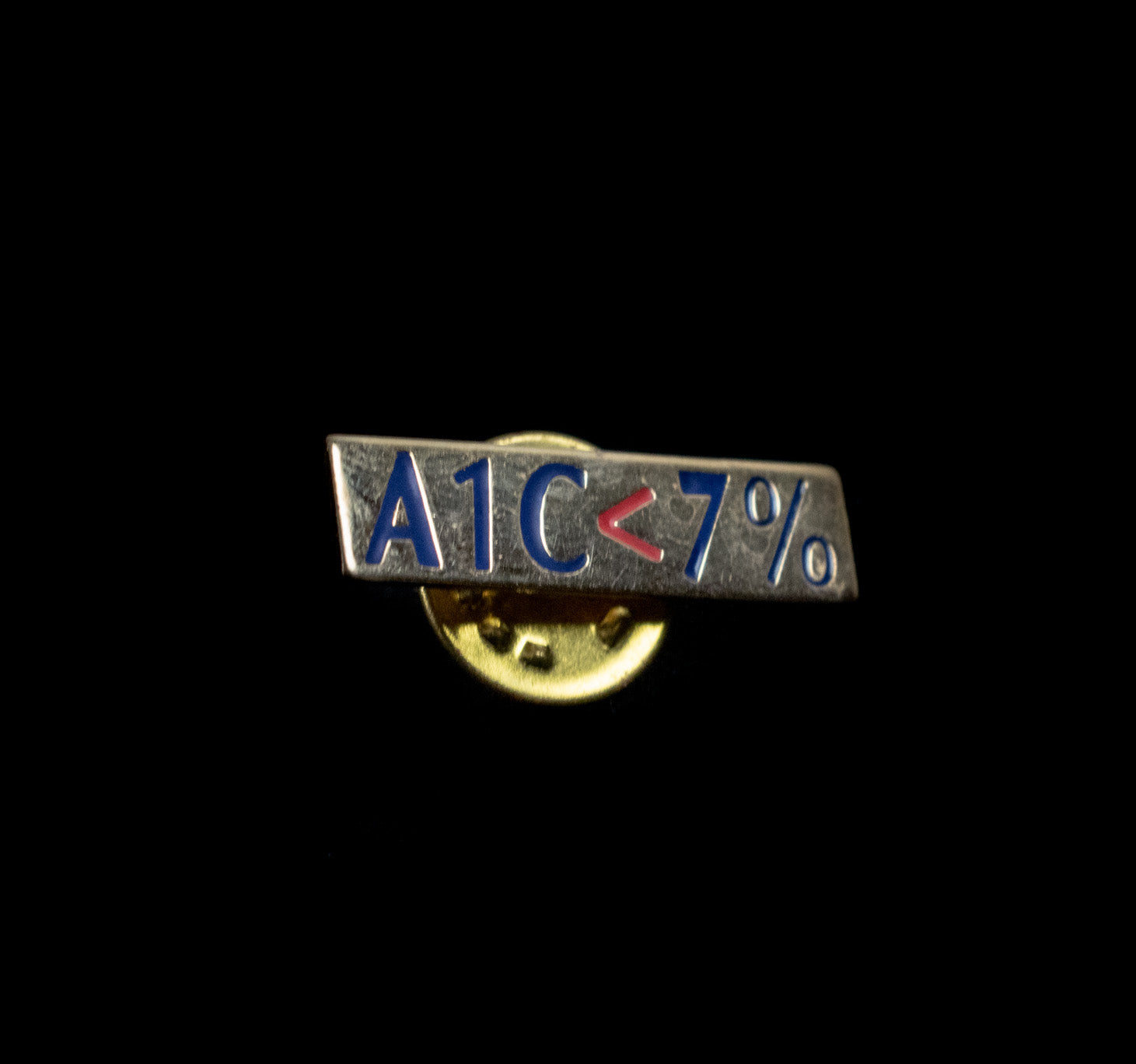 A1 C 7% Pin Used Button Pin Silver Metal Vintage Button Pin