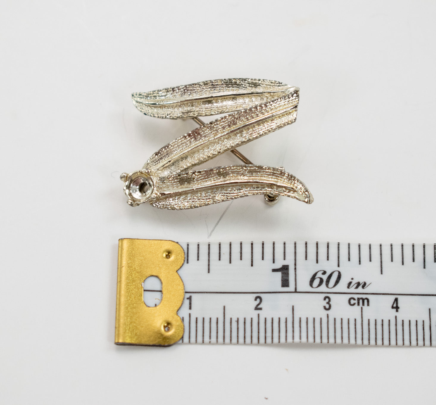 Brooch Pin Collectible Vintage Pin Used Silver N Missing Insert of Stone Used 1