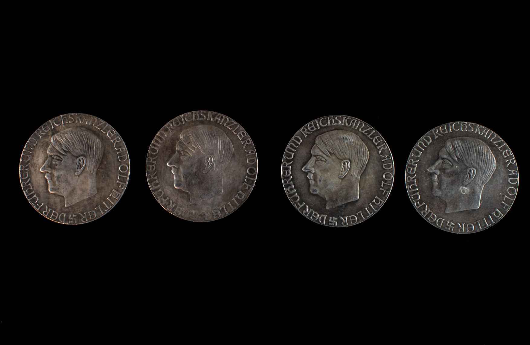 GERMAN WAR EAGLE WWII COMMEMORATIVE COIN LARGE 1938 Set of 4