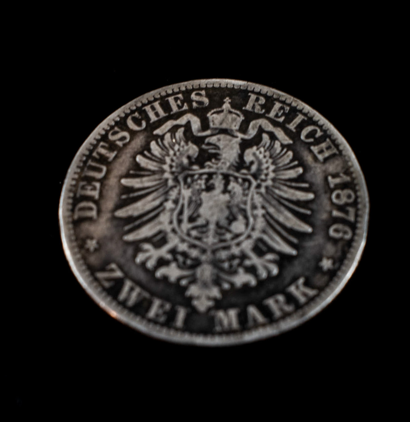 1876 A PRUSSIA KINGDOM German STATE King WILHELM I Silver 2 Mark Coin i78235