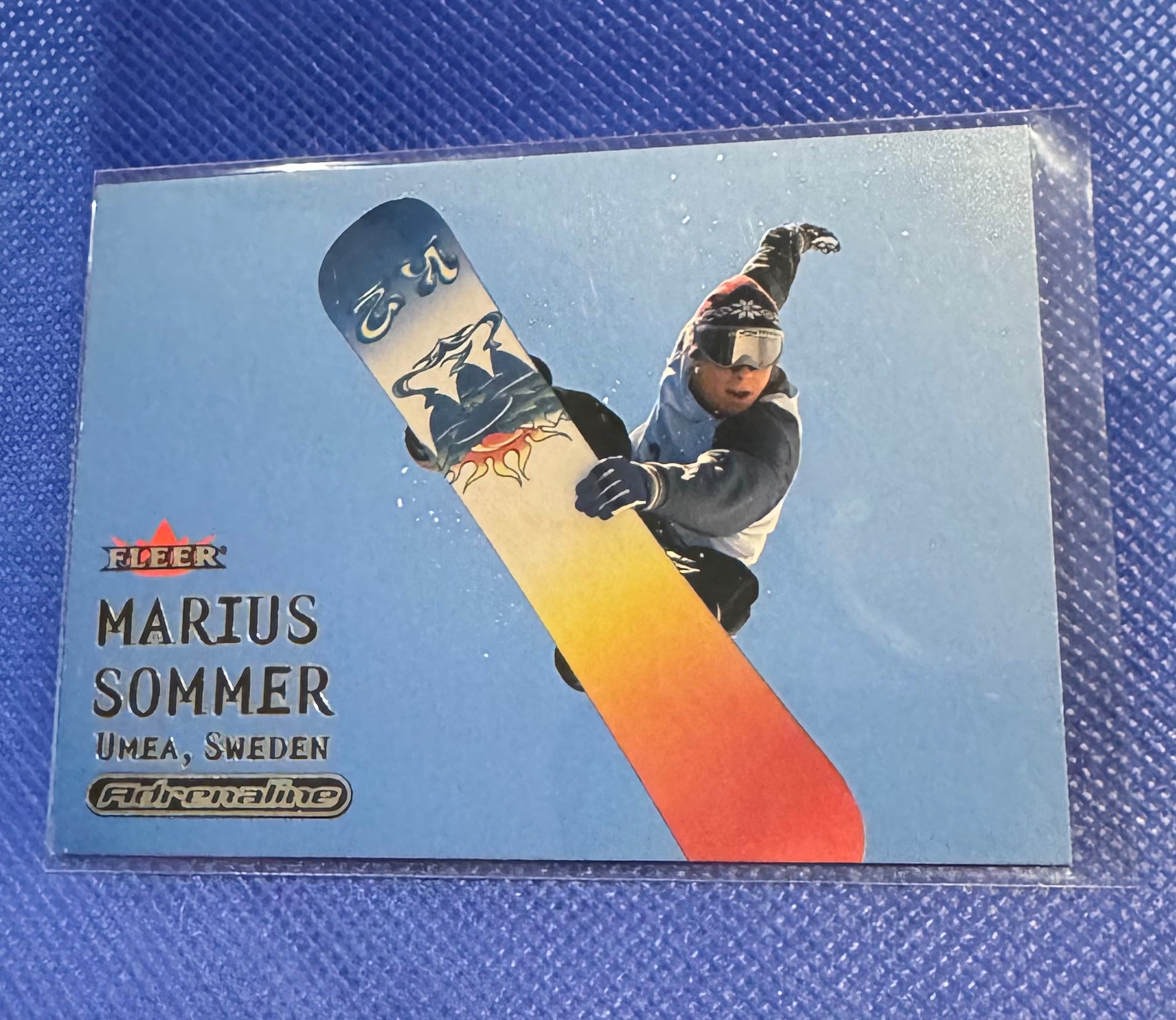 Adrenaline Fleer 2000 Action Sports Card No.26 Marius Sommer Snowboarding