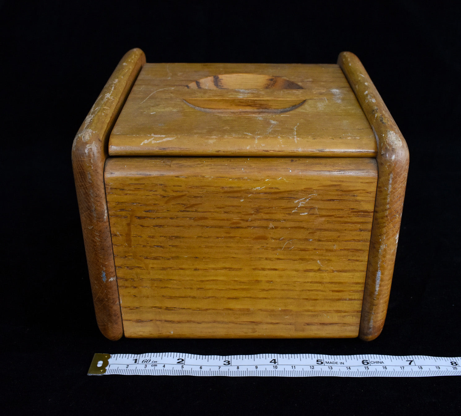 Wood Keep Safe Box 6x6 Storage Box Used Stash Vintage Wood Box