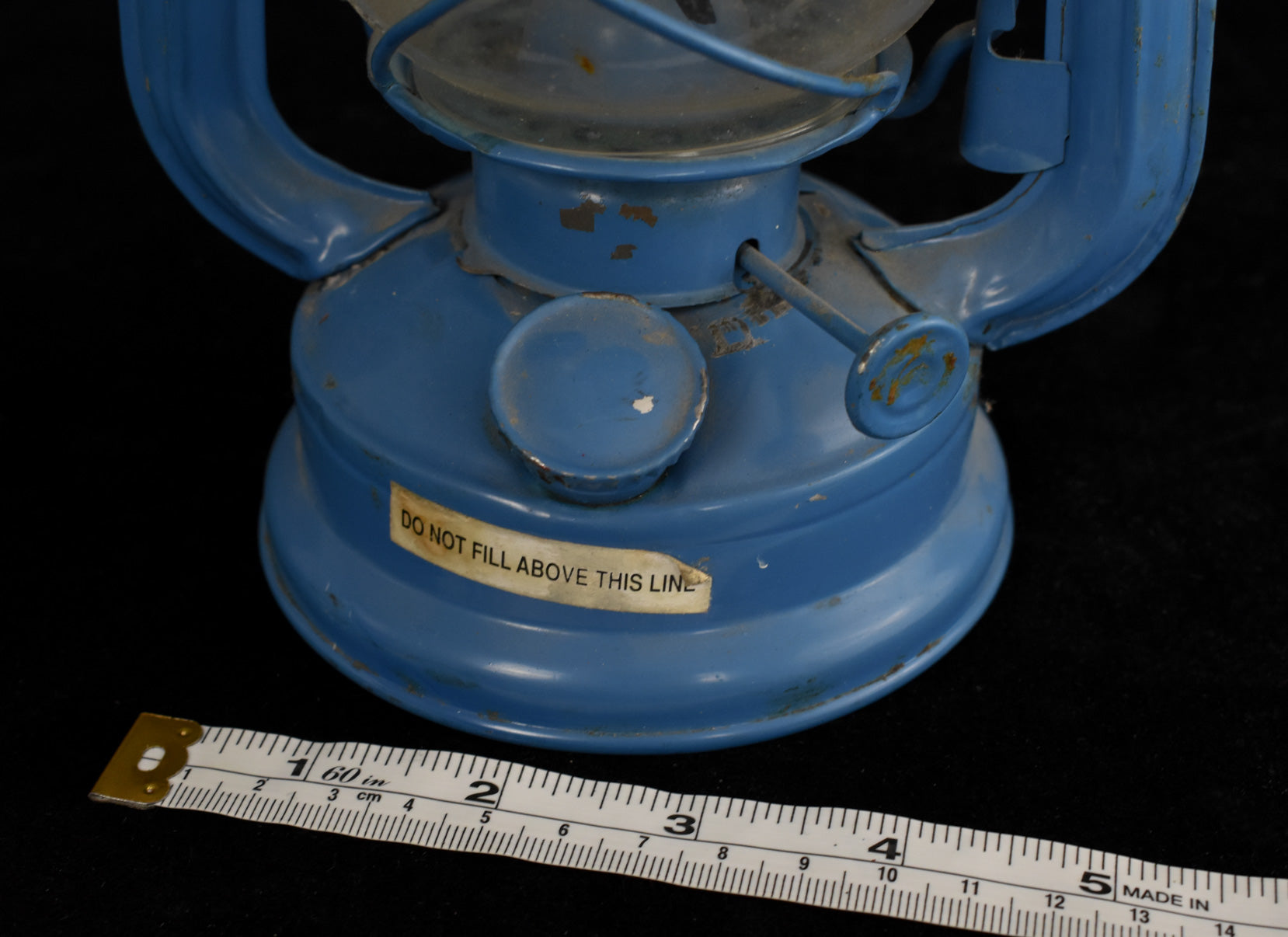 Vintage Lantern Blue Collectible USED 12 inch