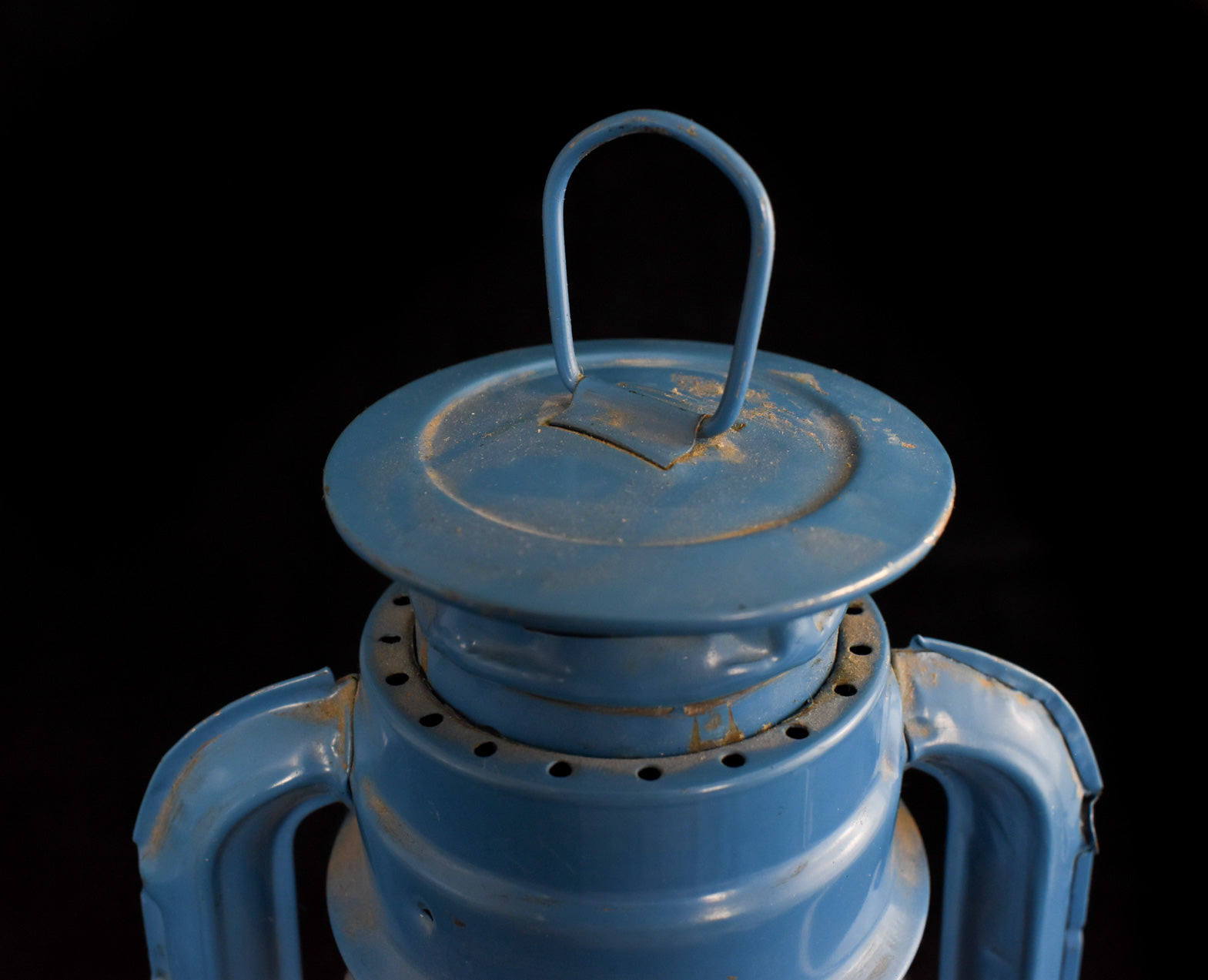 Vintage Lantern Blue Collectible USED 12 inch