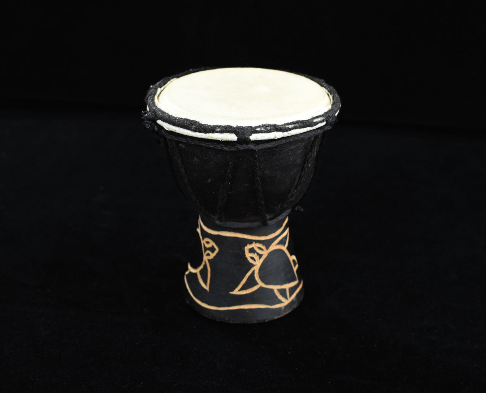 Tiki Mini Turtle Wooden Drum Island Drum Decor Used 5 inch