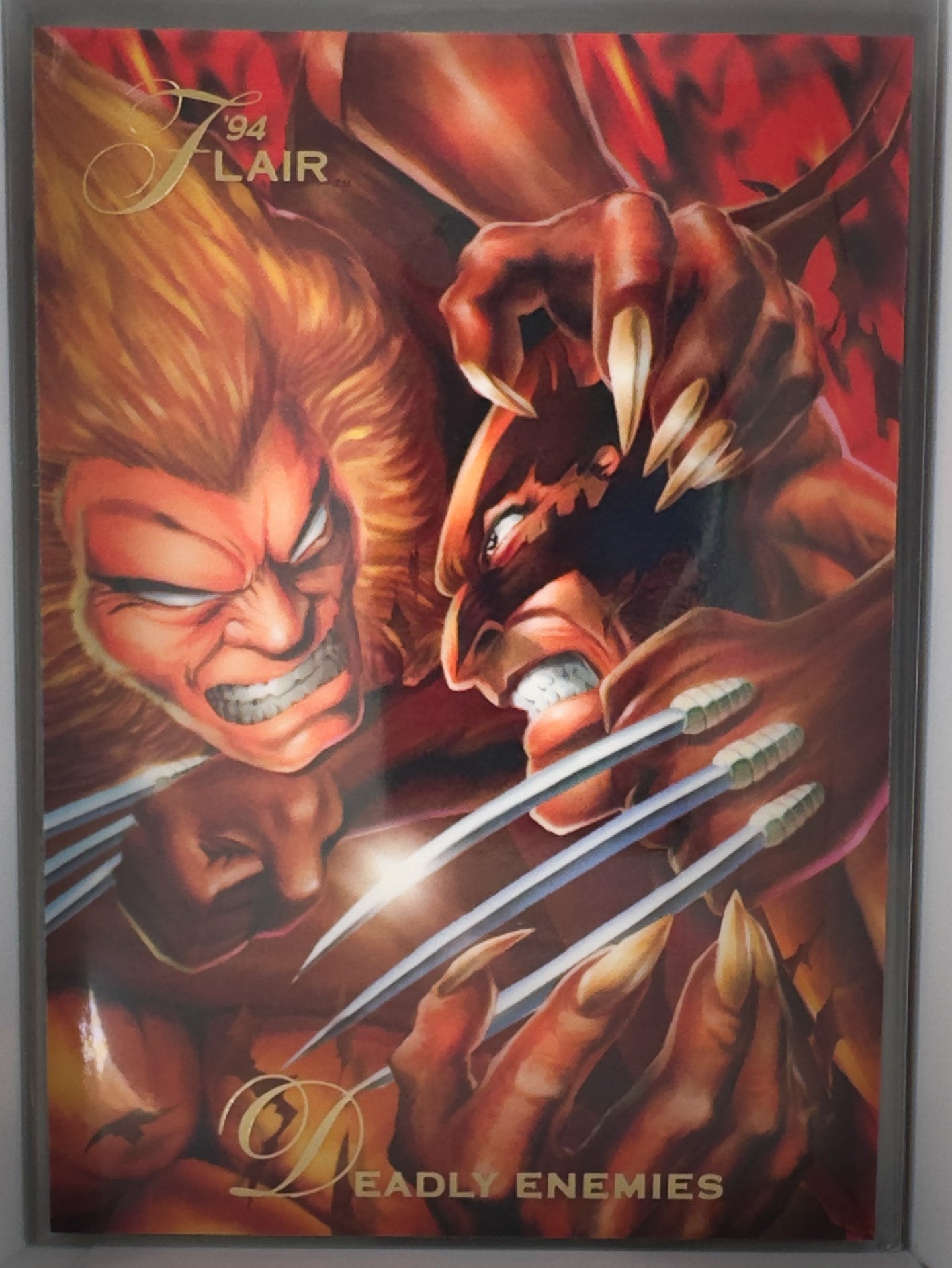Deadly Enemies Sabretooth Vs Wolverine No.53 Flair 1994 Marvel Comics