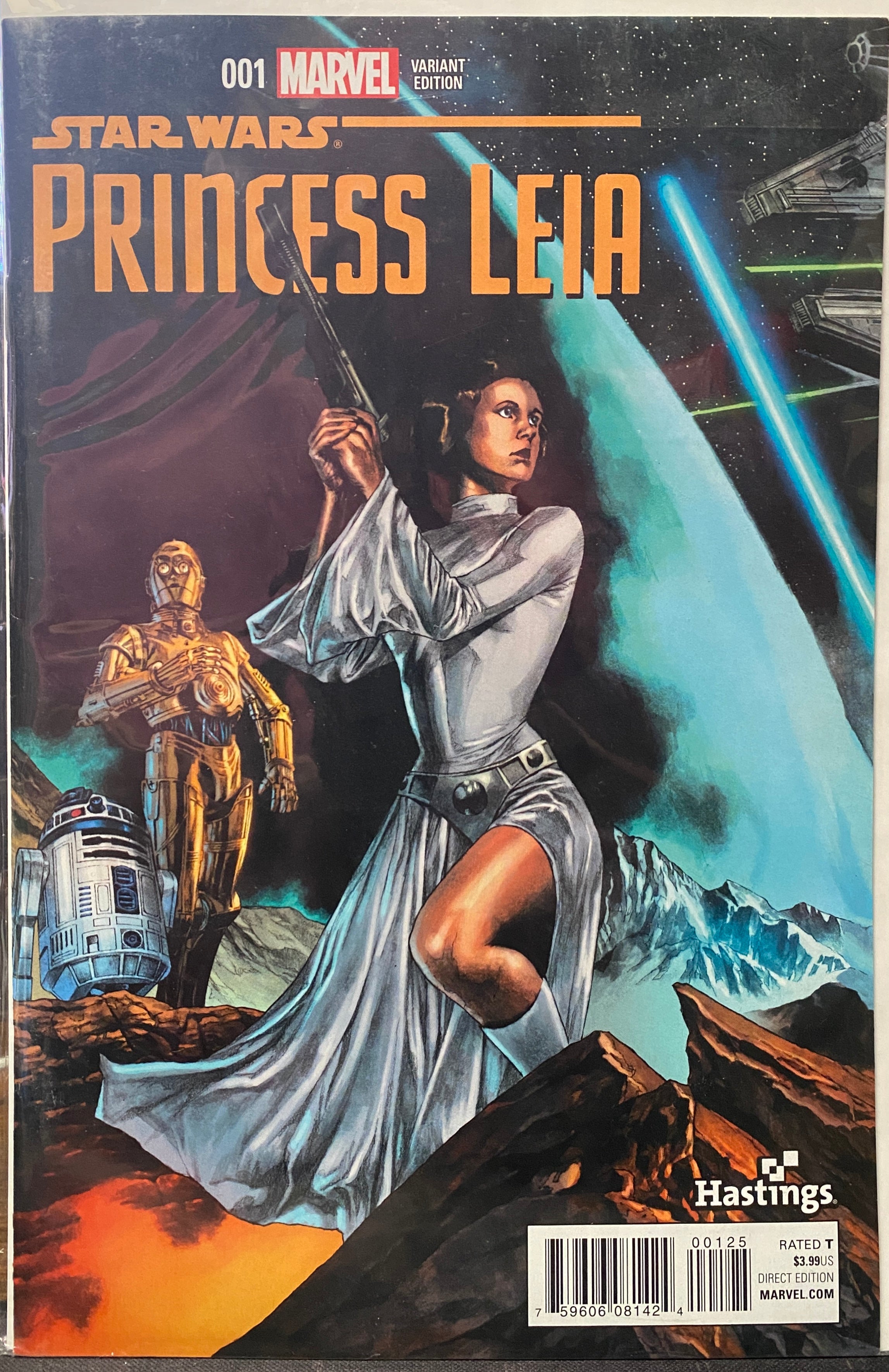 Princess Leia Comic Book 1 Star Wars Variant Edition 2016 Hastings Exclusive