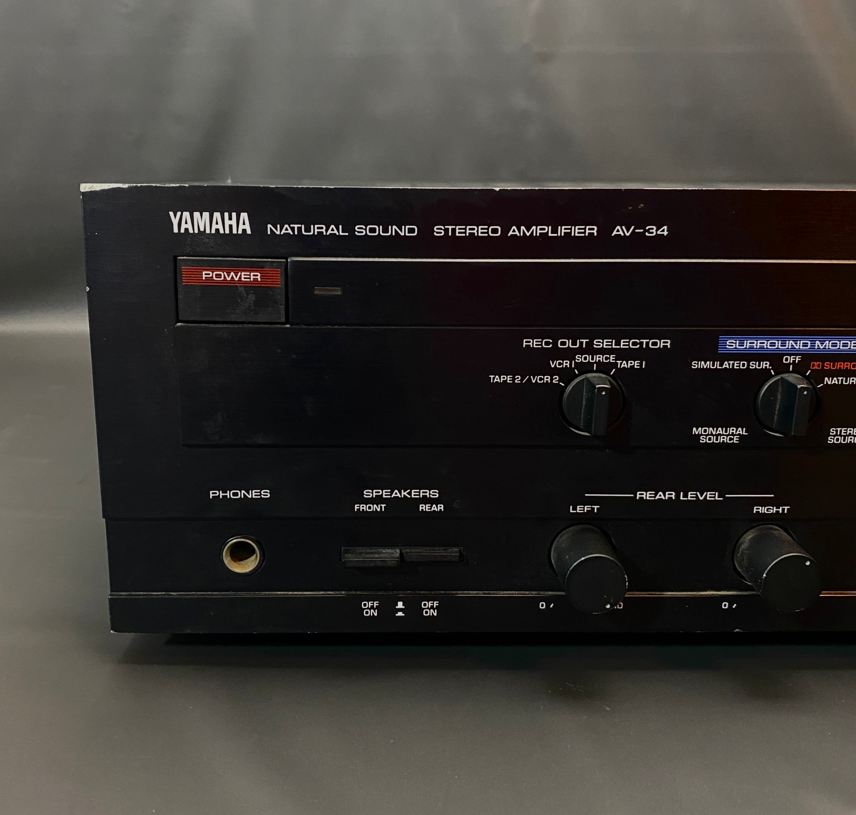 Yamaha Av-34 Vintage 1980s 2 Ch A/V Stereo Receiver Home Audio Amplifier Tested!