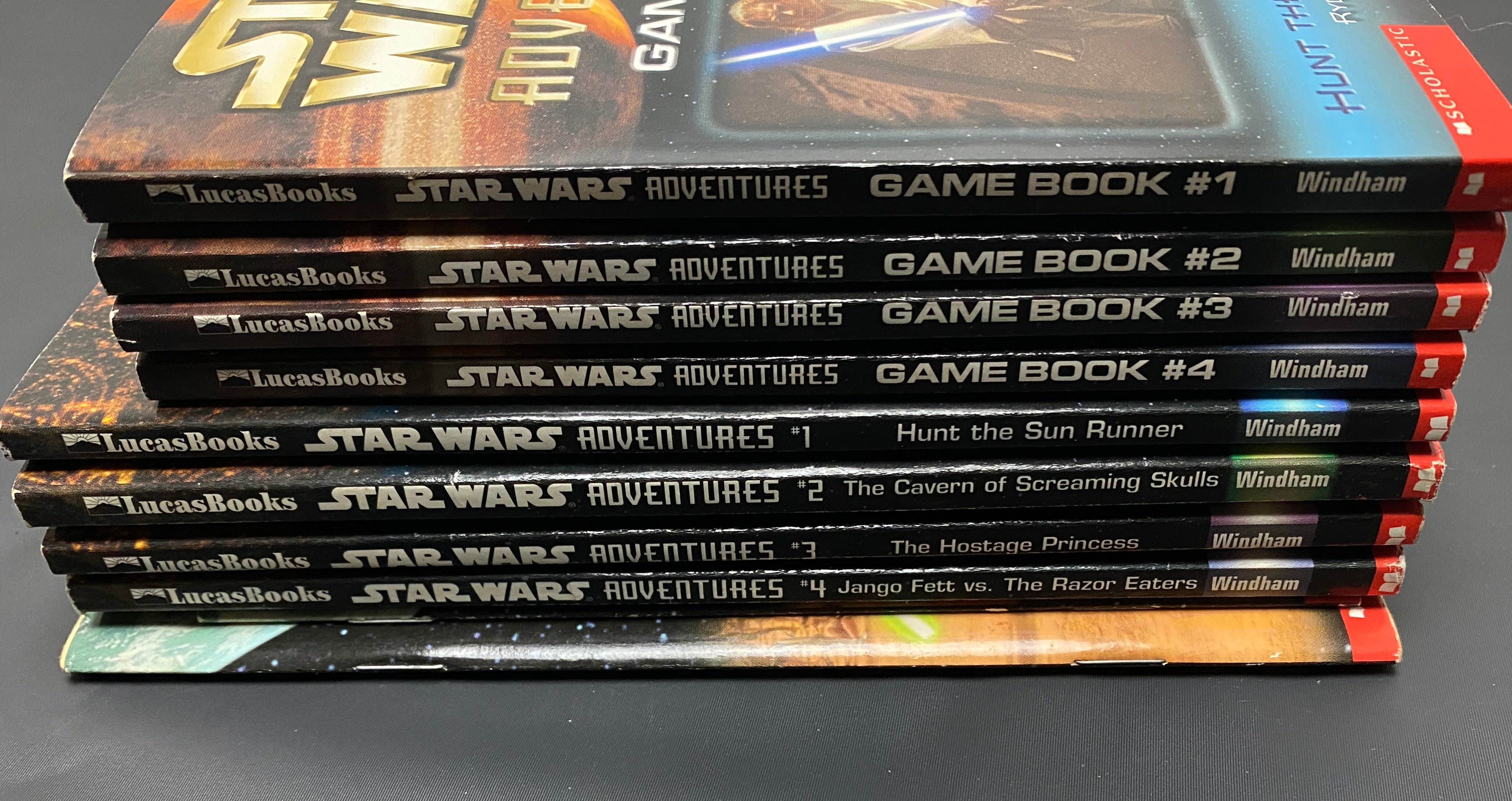 Star Wars Adventures Series Game Book Novels Guide & Note Book 10 Book Set Used