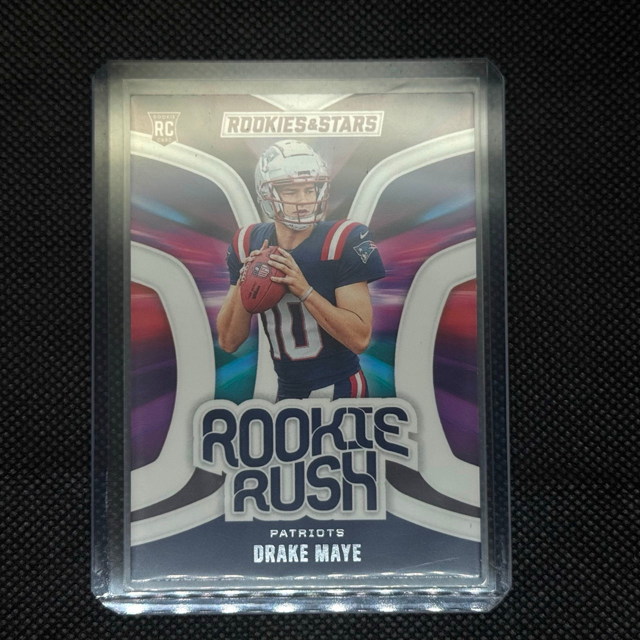 Drake Maye Patriots 2024 Rookies and Stars Card No.RR-DME Rookie Rush
