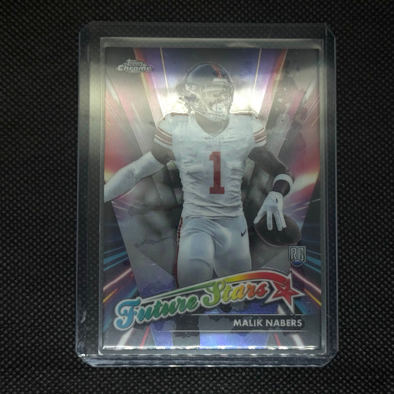 Malik Nabers Jets 2024 Rookie Topps Chrome NFL Football Card No.FS-9