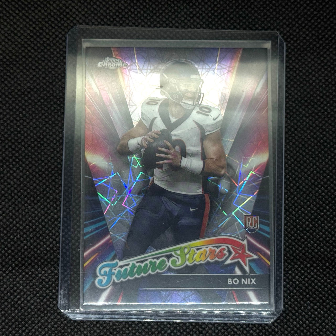 Bo Nix Broncos Future Star 2024 Topps Chrome Card No.FS-4