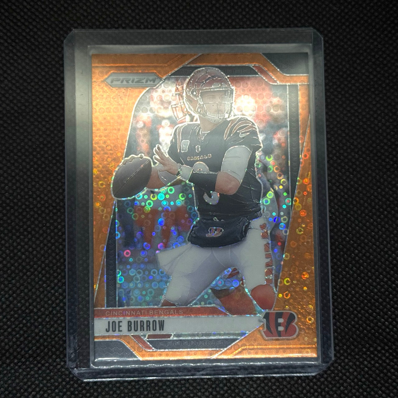 Joe Burrow Bengals 2024 Panini Prizm Card No. 55 Orange Disco