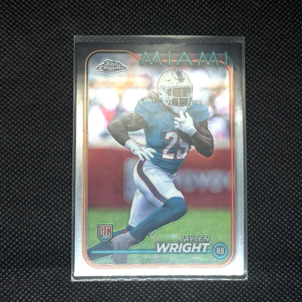 Jaylen Wright Topps Chrome 2024 Card No.239 Dolphins Rookie