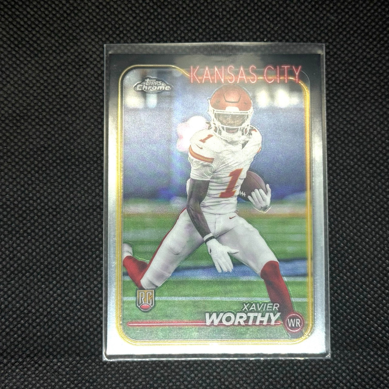 Xavier Worthy Rookie 2024 Topps Chrome Card No.208 Chiefs